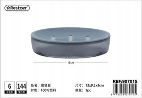 Elegáns fekete műanyag szappantartó