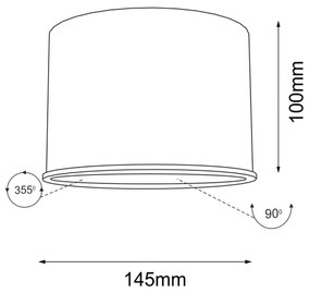 Shilo 1117 - Spotlámpa MIKI 1xGU10/15W/230V fekete