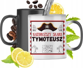 Mágikus bögre Timóteusnak Fekete matt nyomott mintával 330ml