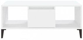 vidaXL fehér szerelt fa dohányzóasztal 90 x 50 x 36,5 cm