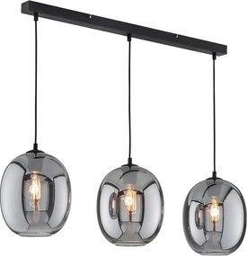 Fekete függőlámpa üveg búrával Nayla – Fischer &amp; Honsel