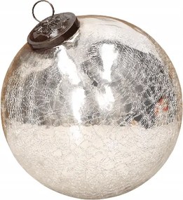 EzĂŒst szĂnƱ repedt ĂŒveggömb 15cm