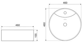 KR-138 kerámia design mosdó fekete-arany márvány mintával