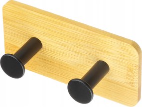 Dupla Akasztós Bambusz Törölközőtartó Ruha Öntapadós 3M