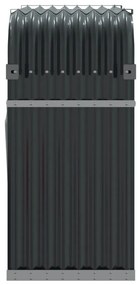 antracit színű horganyzott acél fatörzstartó 120 x 45 x 100 cm