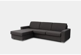 Ágyazható sarokkanapé tárolóval, L alakú, LEKA lv., barna