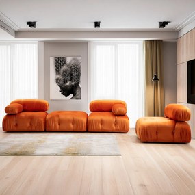 Bubble Pouffe Orange zsámoly