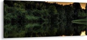 A tó képe az erdő mellett (120x50 cm)