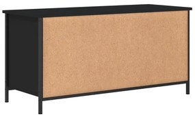 fekete szerelt fa TV-szekrény 100x40x50 cm