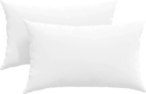 vidaXL Kanapé párnák 2 pcs Fehér 50 x 30 cm szövet
