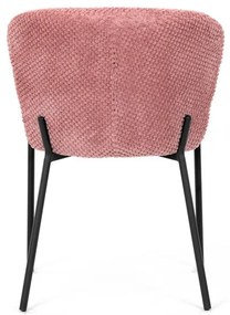 Étkezőszék rózsaszín bouclé szövettel. CT-W1077 PINK2