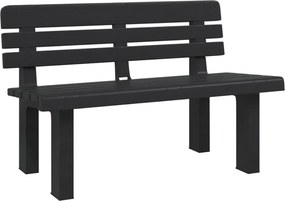 vidaXL antracitszürke polipropilén kerti pad 110 x 52 x 71 cm