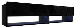 IZUMI magasfényű fekete TV szekrény, 175 BL
