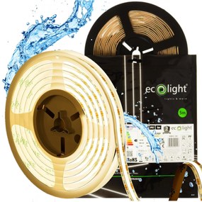 Cob Led szalag 5m 45W 3000K fehér Meleg fürdőszoba IP67