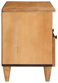 TV szekrény fiókkal Világosbarna 70 x 33 x 46 cm tömör mangófa