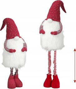 Mikulás manó teleszkópos lábakon XL 114 cm Nat