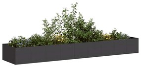 vidaXL ültetőtartó Fekete 360x80x40 cm Acél