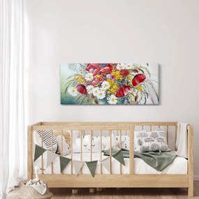 Egy váza képe vadvirágokkal (120x50 cm)