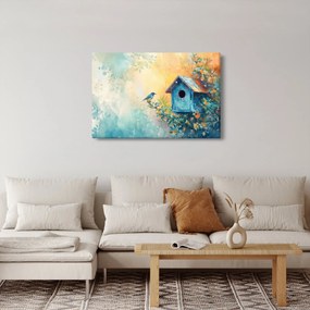 Kép - Madárház, akvarell (90x60 cm)