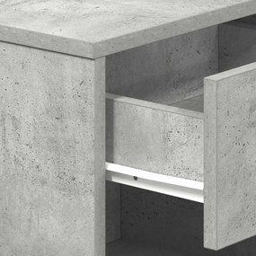 2 db betonszürke éjjeliszekrény fiókkal 39x28x41 cm