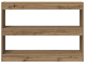 Könyvespolc/Szobaelválasztó - Artisan tölgy - 100x30x72 cm - Mérnöki fából készült