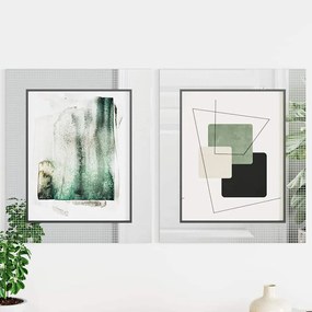 Tükör Mozaik Csempe Geometrikus 12 pcs Ezüst 30 x 30 cm Üveg