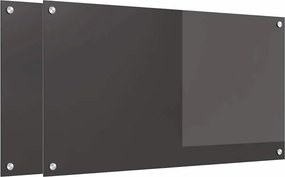 vidaXL Konyhai splashback 2 pcs Sötétszürke 90 x 50 cm edzett üveg