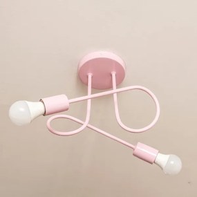 Felületre szerelhető csillár OXFORD 2xE27/15W/230V rózsaszín