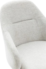 Világosszürke kárpitozott karfás étkezőfotel szett 2 db-os Tamara – Marckeric