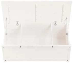 fehér tömör fenyőfa tárolóláda 110x50x45,5 cm