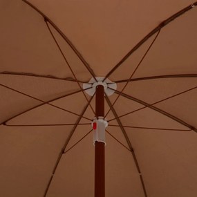 tópszínű napernyő acélrúddal 240 cm
