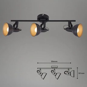 Spotlámpa 3xE14/40W/230V fekete