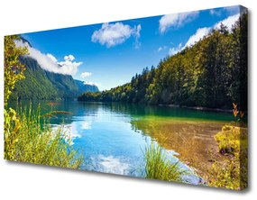 Vászonkép Természet-hegység Forest Lake 120x60 cm