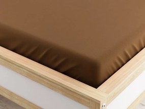 MICRO Jersey barna lepedő 140 x 200 cm