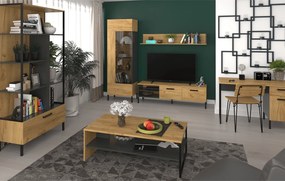 Vitrin 1W, craft tölgy arany/antracit, SANTANA