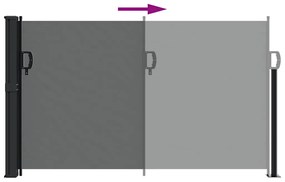 antracitszürke behúzható oldalsó napellenző 117 x 300 cm