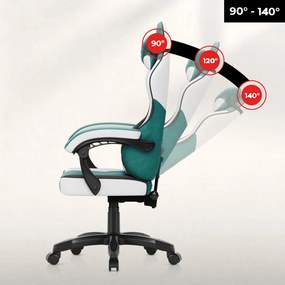 Force Gamer szék, forgó, ergonomikus, zöld