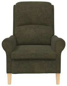 Kortárs karosszék Katonai zöld Szövet, Fa Közepes Ergonomikus