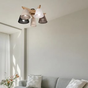 Brilagi - LED  Felületre szerelhető csillár  ANTHONY 5xE14/40W/230V tölgy