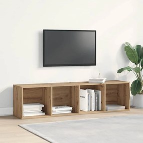 Könyvszekrény/TV szekrény kézműves tölgy 36x30x143cm műanyag fa