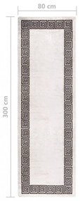 világosbézs csúszásmentes mosható szőnyeg 80 x 300 cm