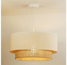 Duolla - Csillár zsinóron BOHO 1xE27/15W/230V átm. 60 cm bézs/barna 601269