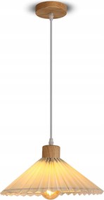 Żyrandol Plisowany Żyrandol z Tkaniny Regulowany Przewód Zawieszenia 30 cm