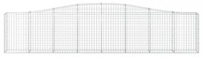 vidaXL 20 db íves horganyzott vas gabion kosár 400x30x80/100 cm