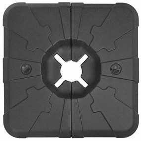 Esernyő Alap Szett 2 pcs Fekete 88.5 x 88.5 x 12 cm Műanyag