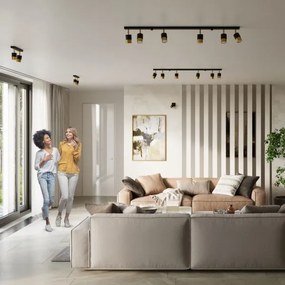 Sollux SL.1069 - Fali spotlámpa NERO 1xGU10/40W/230V fekete/arany