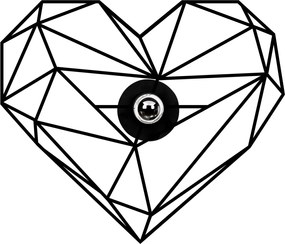 Heart fali lámpa, fekete