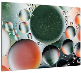 Absztrakt kép - buborékok (üvegen) (70x50 cm)
