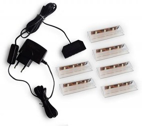 Rejtett LED világítás fürdőszoba és nappali bútorokhoz KÉK- 6 pontos