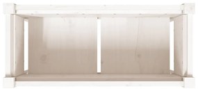 fehér tömör fenyő kerti virágláda 70 x 31 x 70 cm